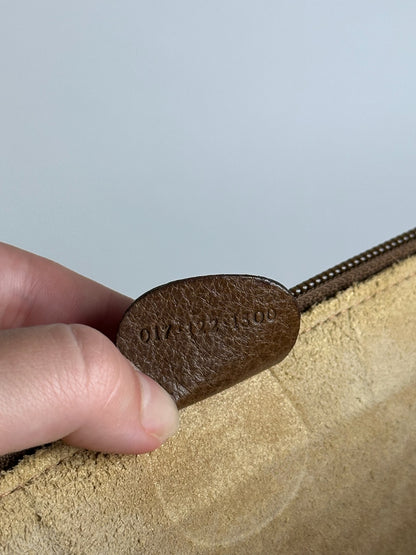 Pochette Gucci vintage en cuir marron