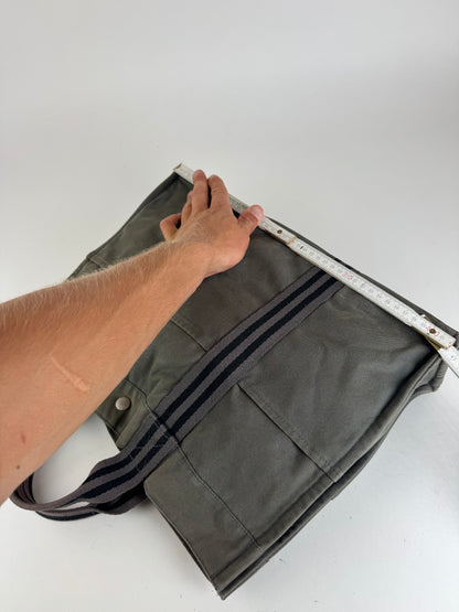 Vintage Hermes Canvas Shopper Grey