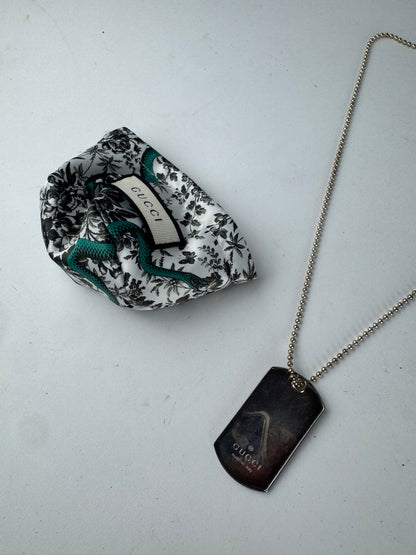 Vintage Gucci 925 Sterling Silver Dogtooth Chain