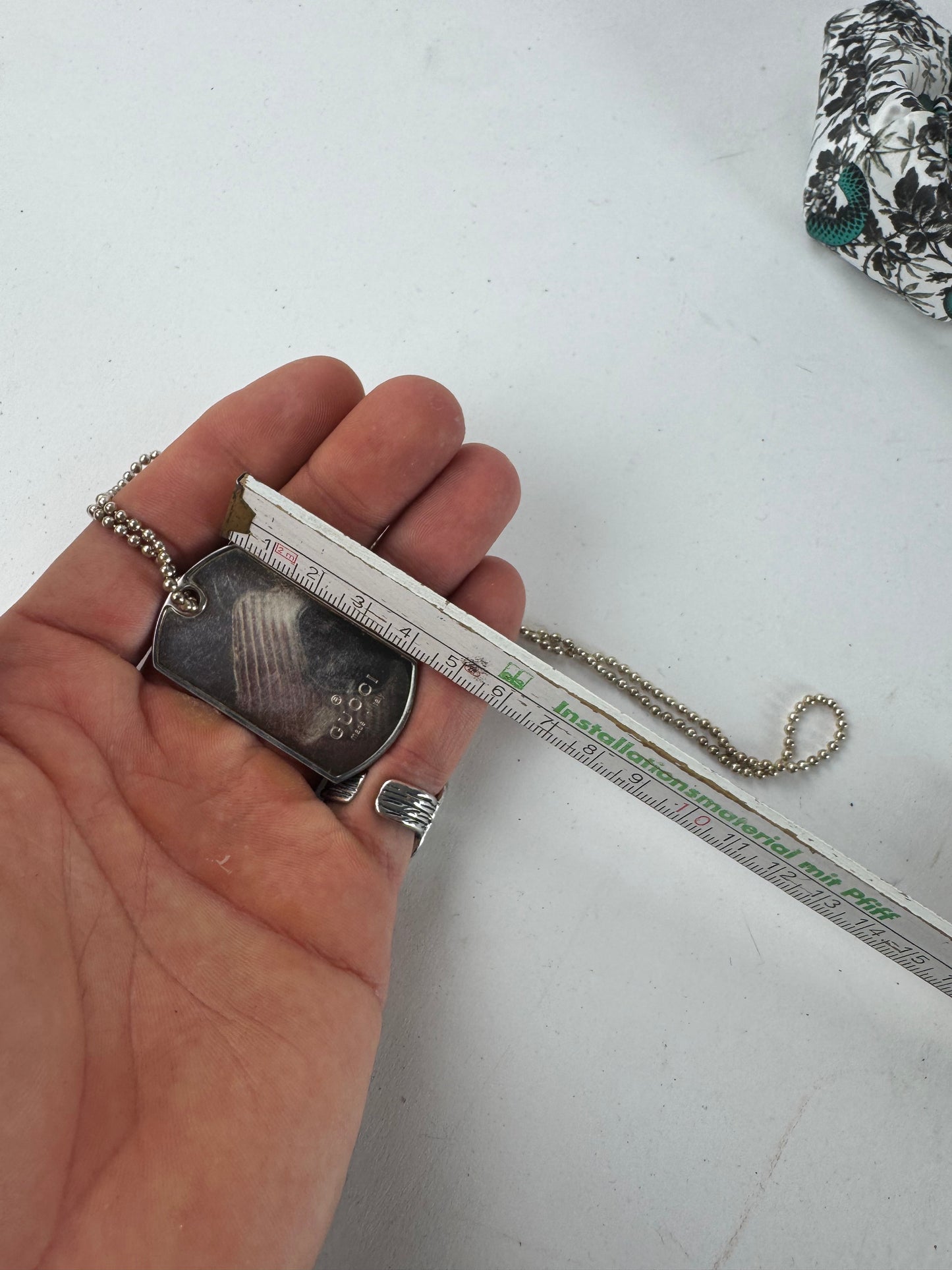 Vintage Gucci 925 Sterling Silver Dogtooth Chain