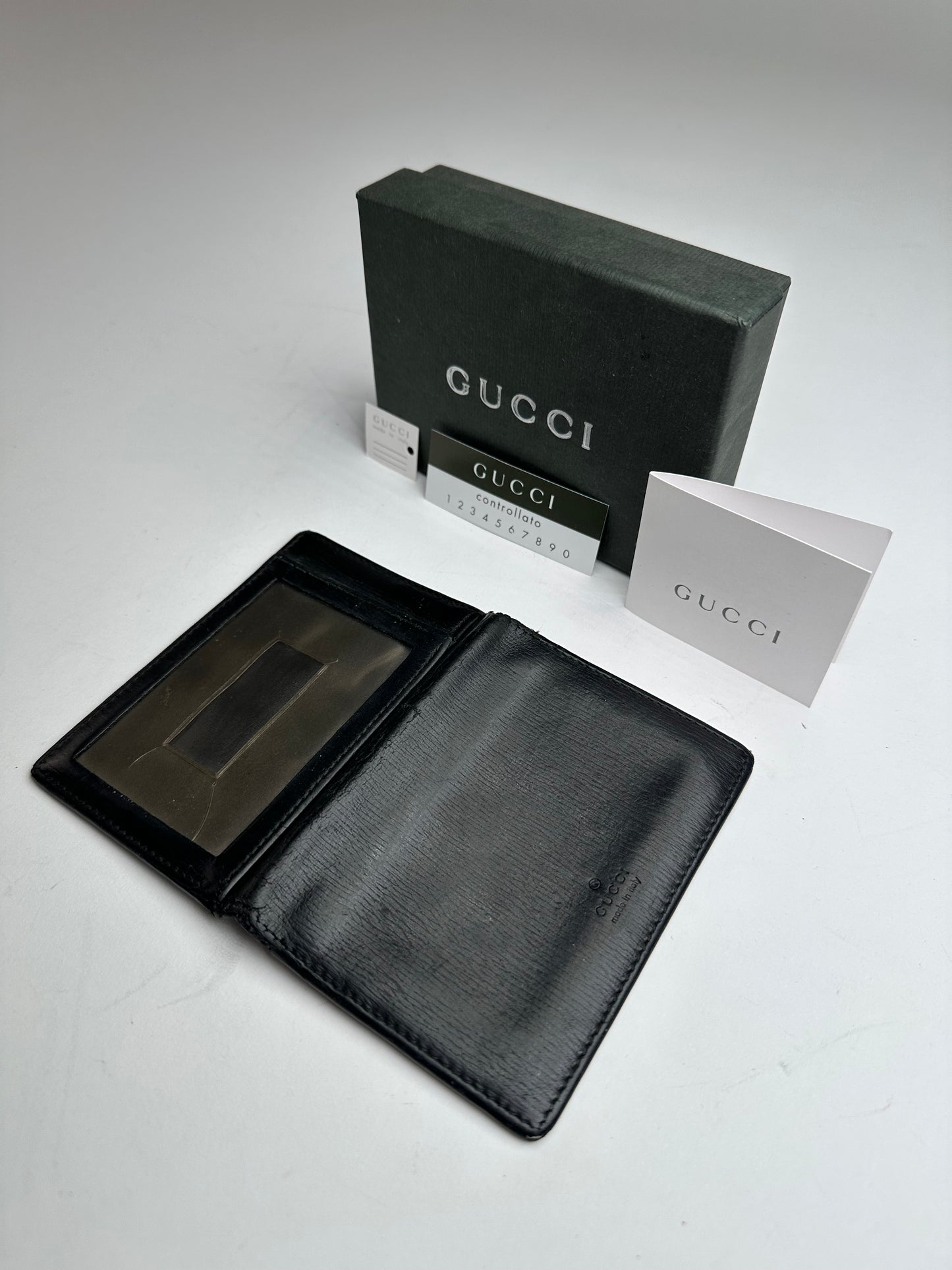 Vintage Gucci Leather Card Holder Black