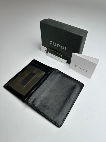 Vintage Gucci Leather Card Holder Black