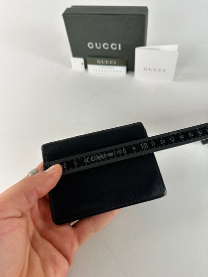 Vintage Gucci Leather Card Holder Black