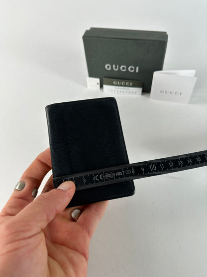 Vintage Gucci Leather Card Holder Black