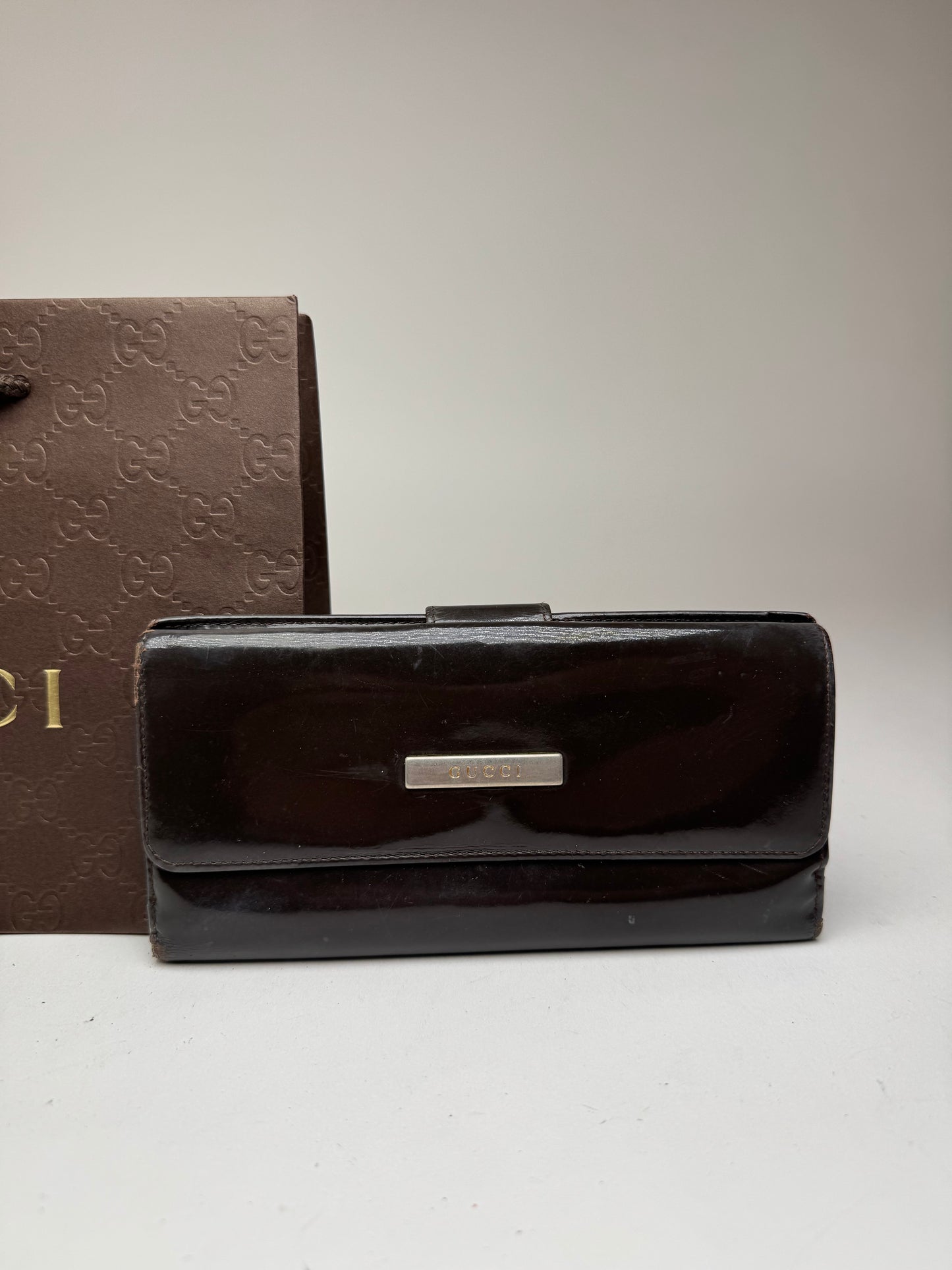 Vintage Gucci Patent Leather wallet black