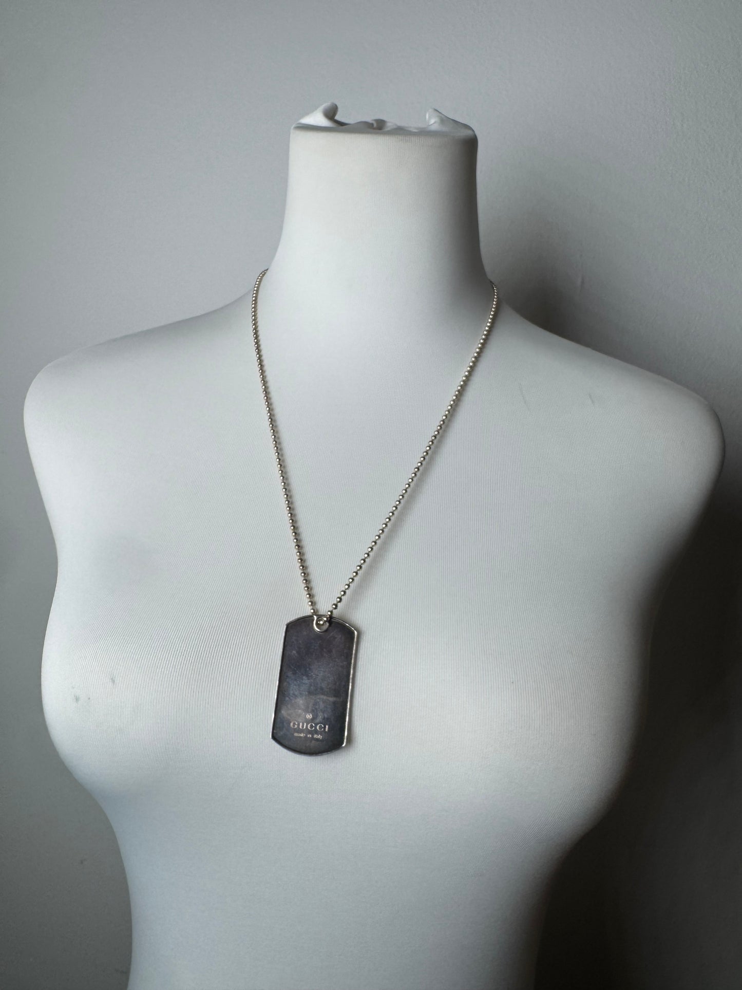 Vintage Gucci 925 Sterling Silver Dogtooth Chain