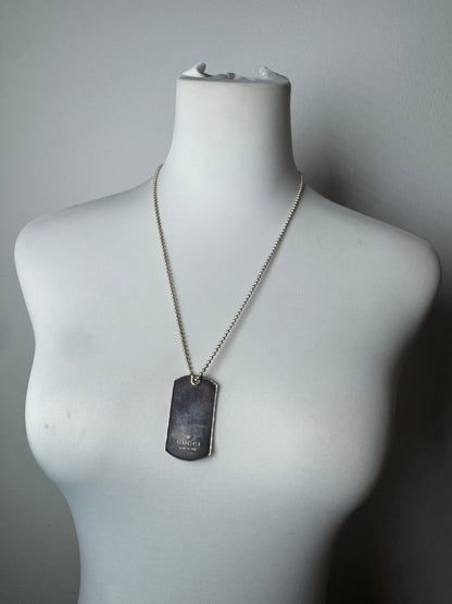 Vintage Gucci 925 Sterling Silver Dogtooth Chain