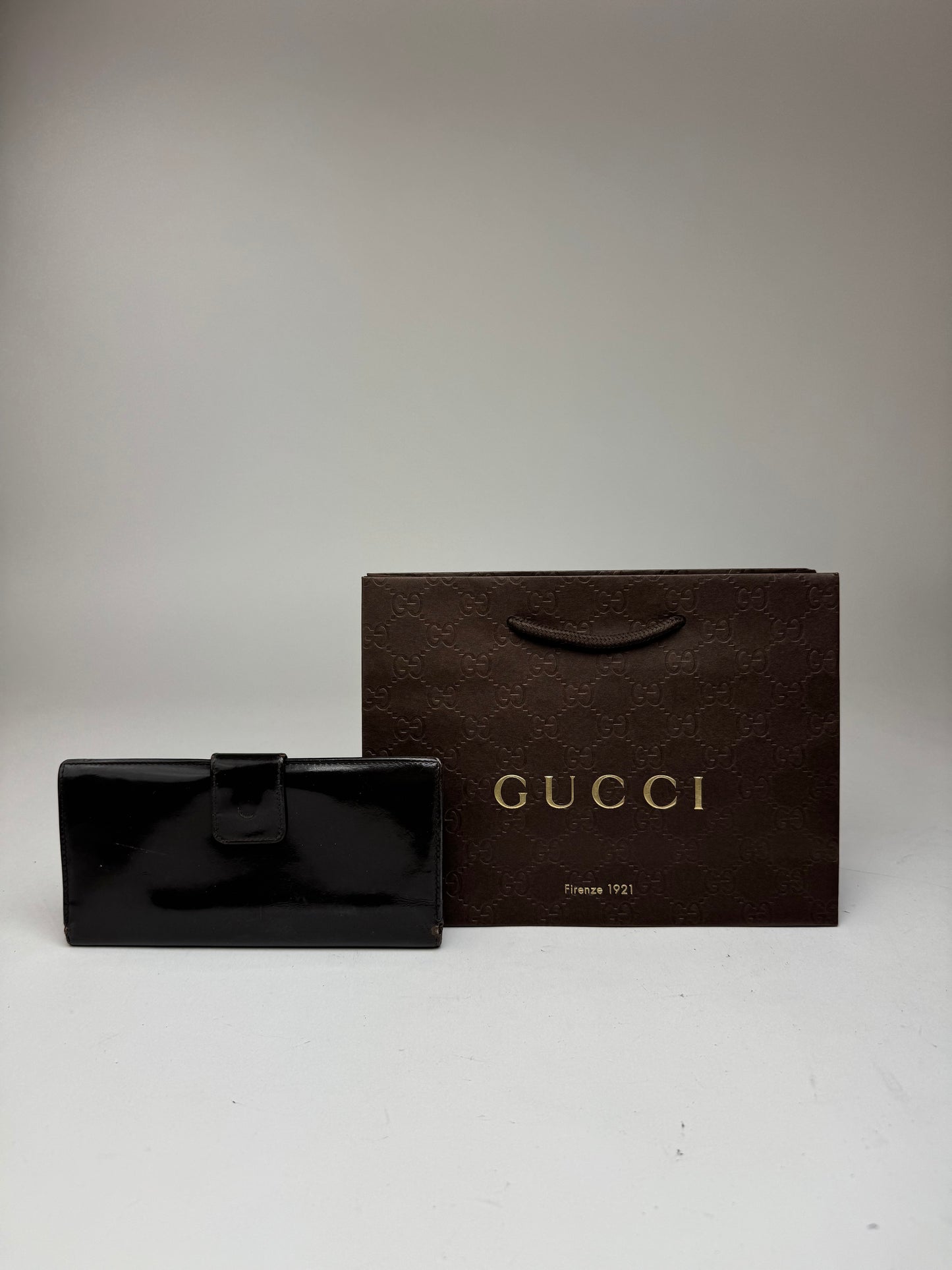 Vintage Gucci Patent Leather wallet black
