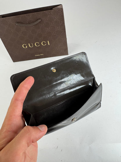 Vintage Gucci Patent Leather wallet black