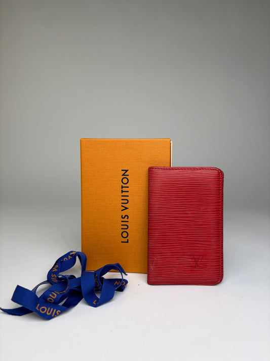 Vintage Louis Vuitton Epi Leather Bifold Wallet 2002 Red