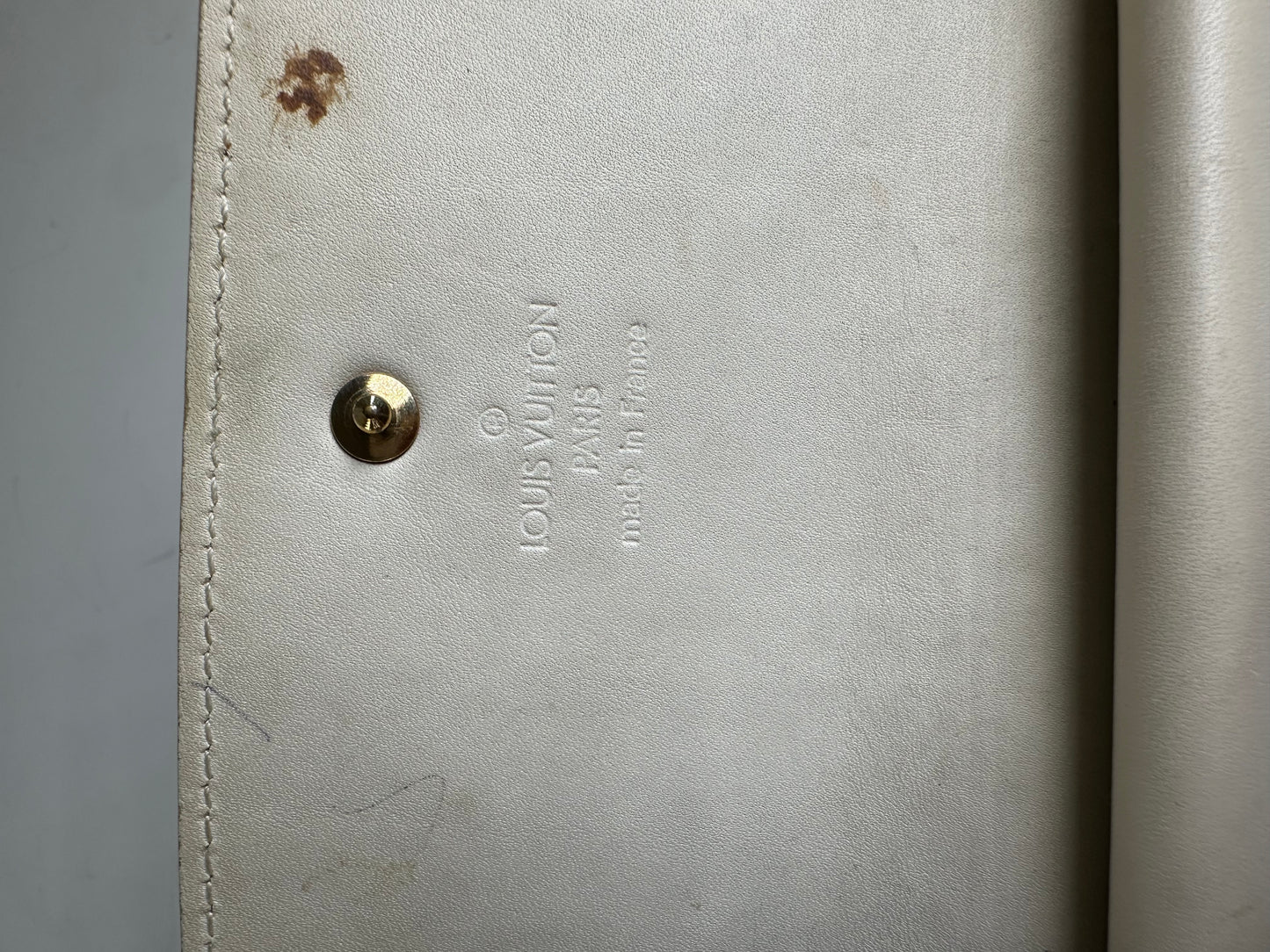 Vintage Louis Vuitton Vernis Long Wallet Light Yellow Gold