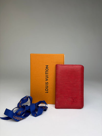 Vintage Louis Vuitton Epi Leather Bifold Wallet 2002 Red