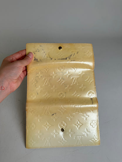 Vintage Louis Vuitton Vernis Long Wallet Light Yellow Gold
