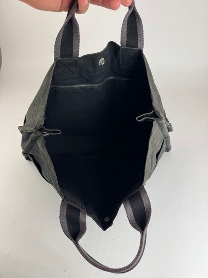 Sac cabas vintage Hermès en toile noire