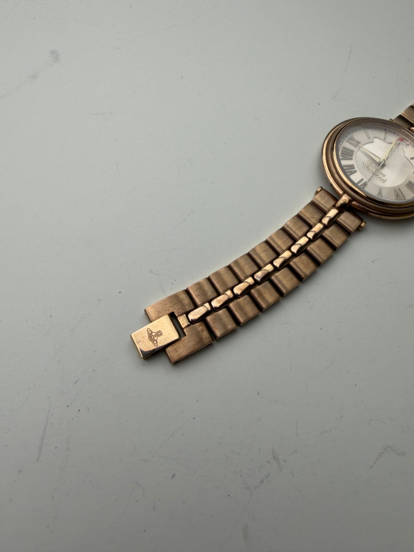 Vintage Givenchy Stainless Steel Bracelet Watch Rose Gold