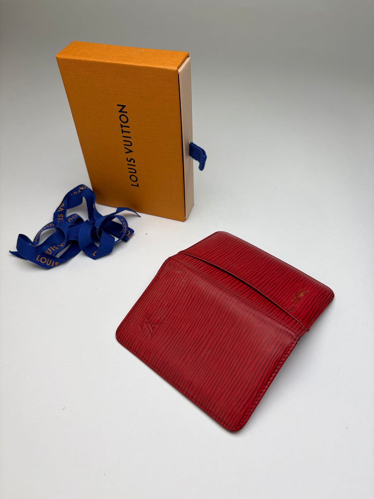 Vintage Louis Vuitton Epi Leather Bifold Wallet 2002 Red