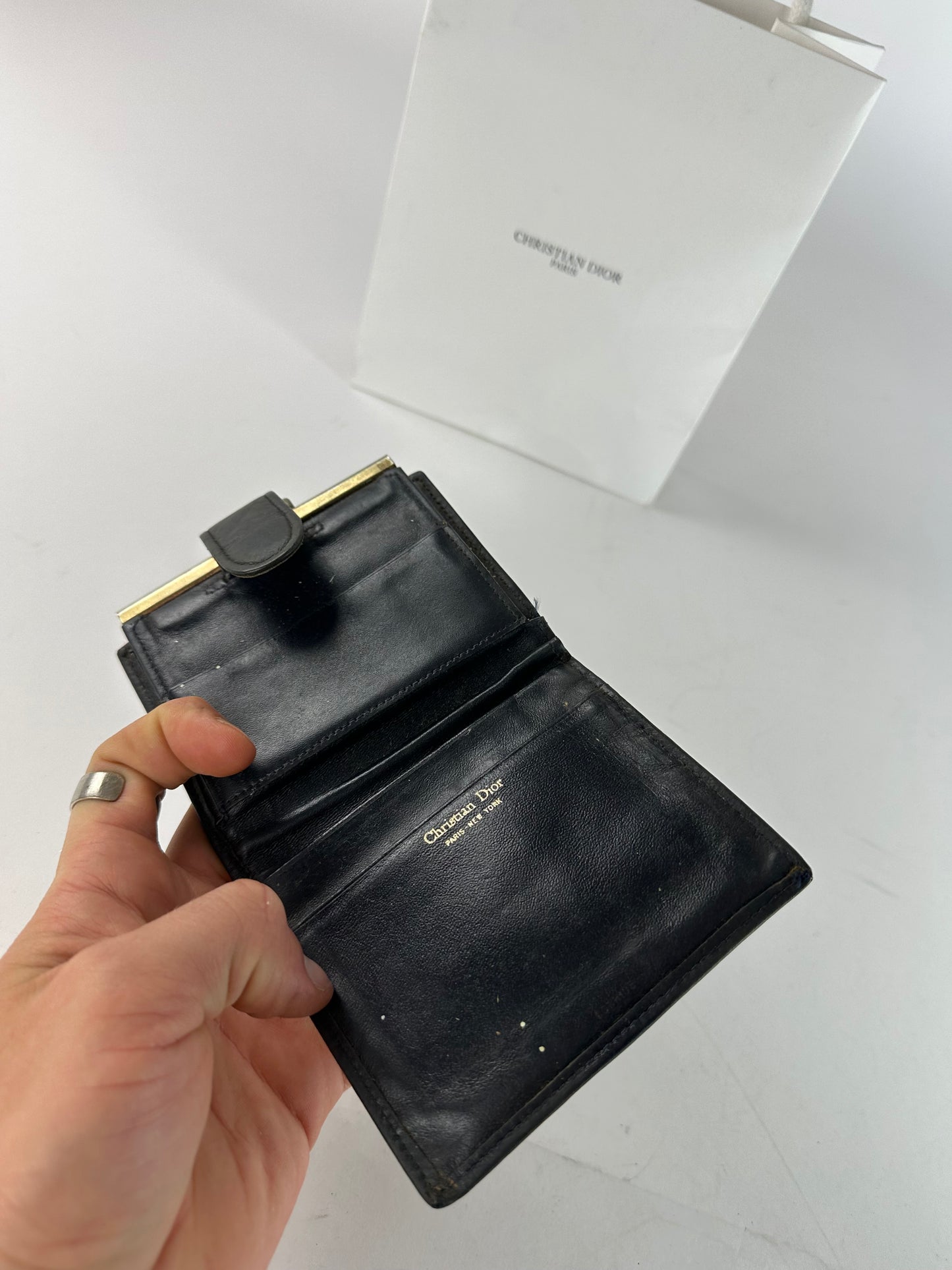 Vintage Dior Oblique Monogram Beige Navy
