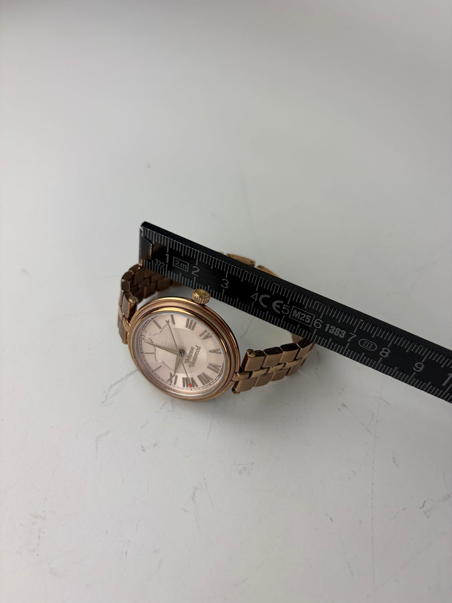 Vintage Givenchy Stainless Steel Bracelet Watch Rose Gold