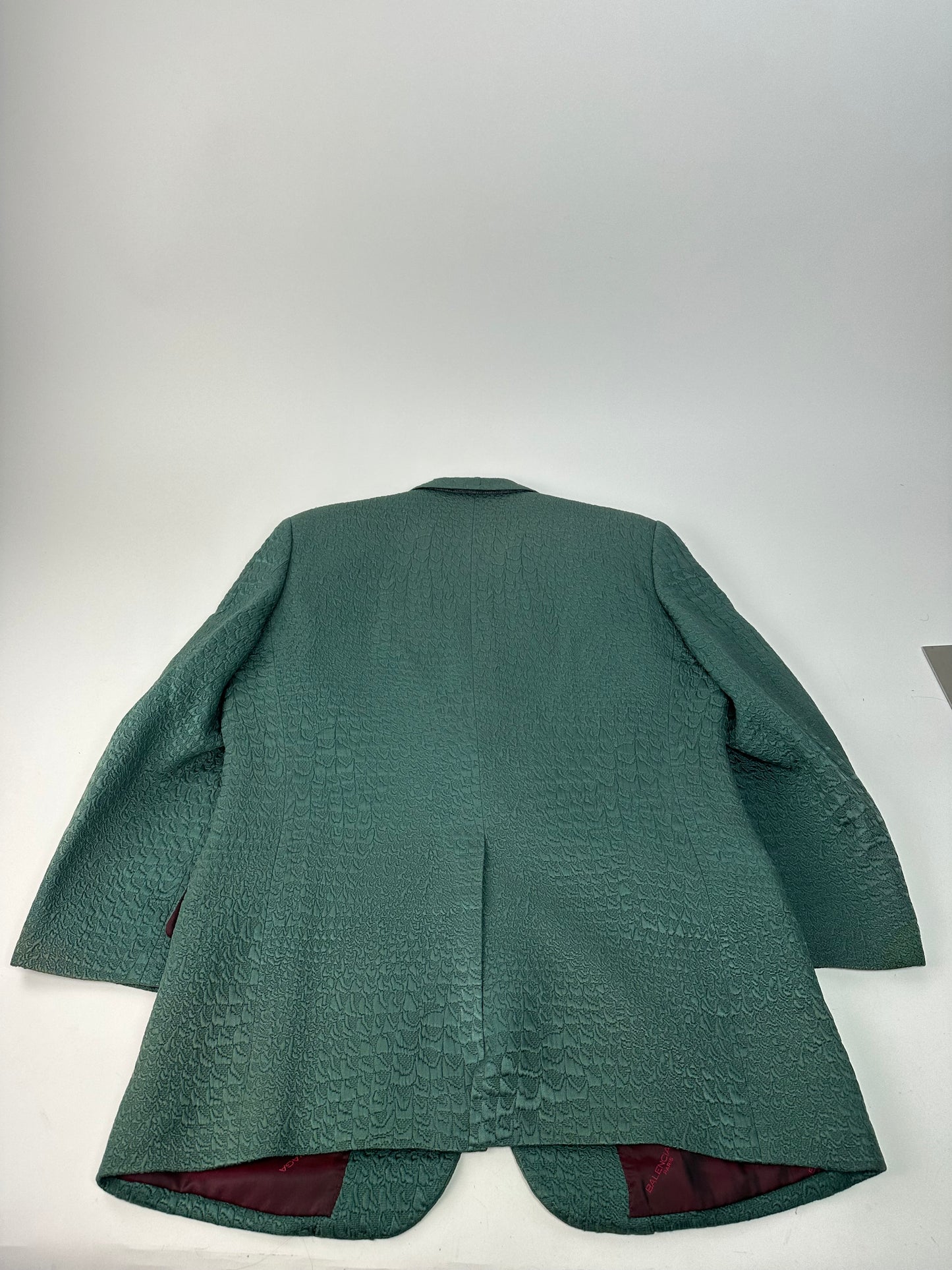 Vintage Balenciaga Teal Textured Alligator Pattern Blazer L