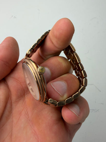 Vintage Givenchy Stainless Steel Bracelet Watch Rose Gold