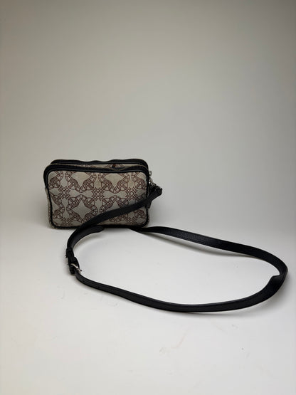 Vintage Vivienne Westwood Canvas Bifold Wallet Beige Brown Damaged
