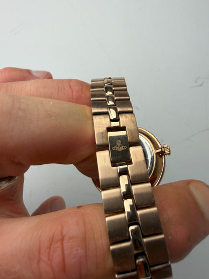 Vintage Givenchy Stainless Steel Bracelet Watch Rose Gold