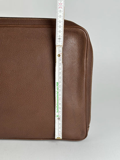 Pochette Gucci vintage en cuir marron