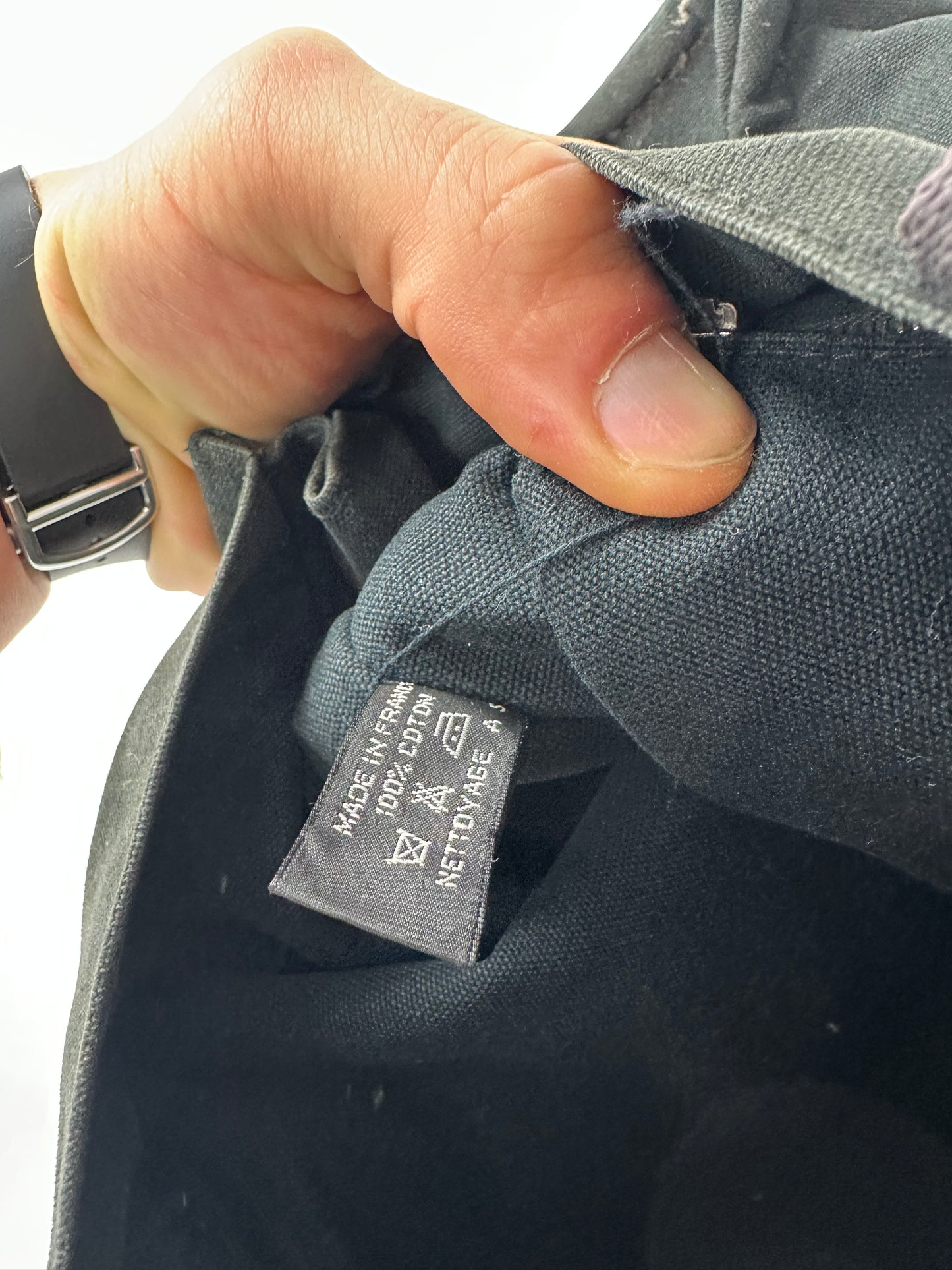 Vintage Hermes Canvas Tote Bag Black