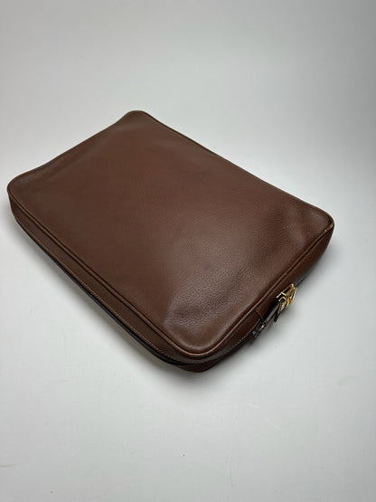 Pochette Gucci vintage en cuir marron