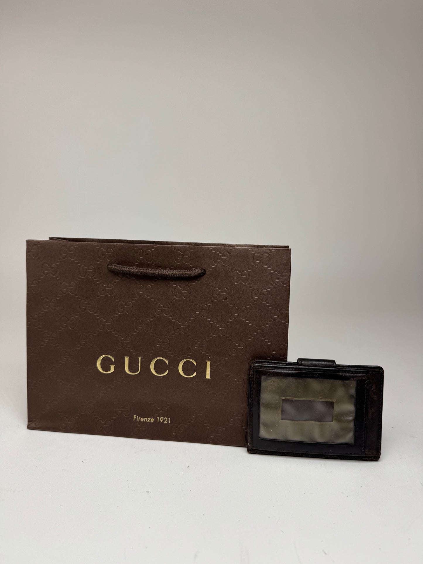 Vintage Gucci Monogram Card Holder black