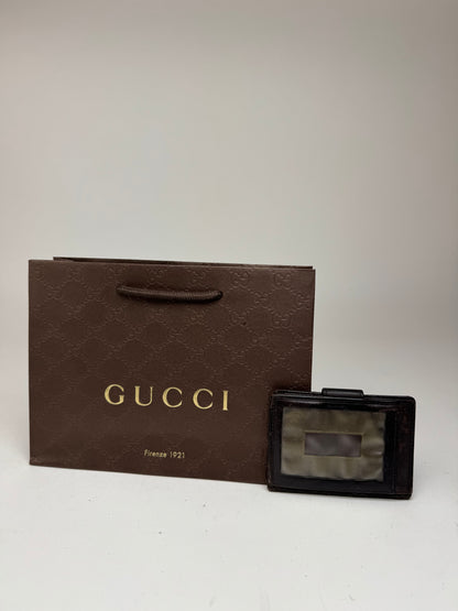 Vintage Gucci Monogram Card Holder black
