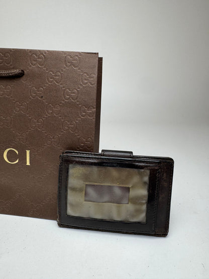 Vintage Gucci Monogram Card Holder black