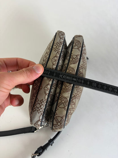 Vintage Vivienne Westwood Canvas Bifold Wallet Beige Brown Damaged