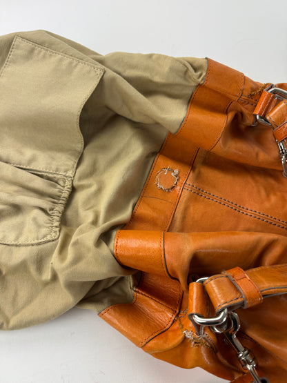 Vintage Givenchy 2Way Leather Handbag Orange