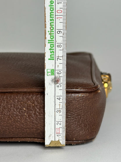 Pochette Gucci vintage en cuir marron