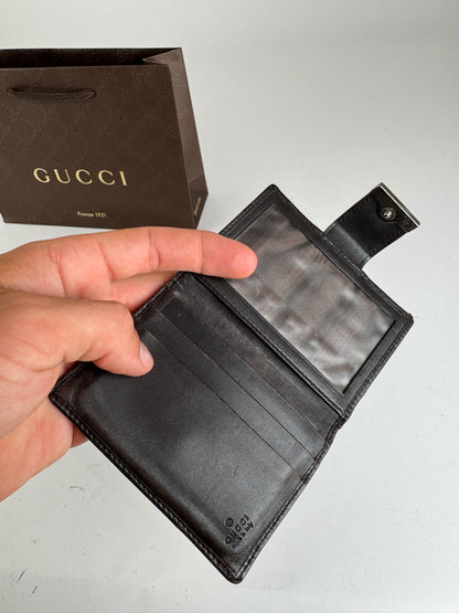 Vintage Gucci Monogram Card Holder black