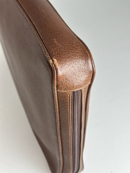 Pochette Gucci vintage en cuir marron