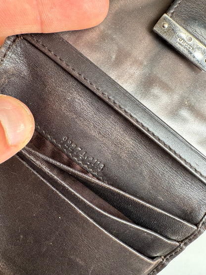 Vintage Gucci Monogram Card Holder black