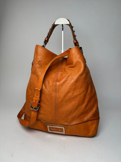 Vintage Givenchy 2Way Leather Handbag Orange