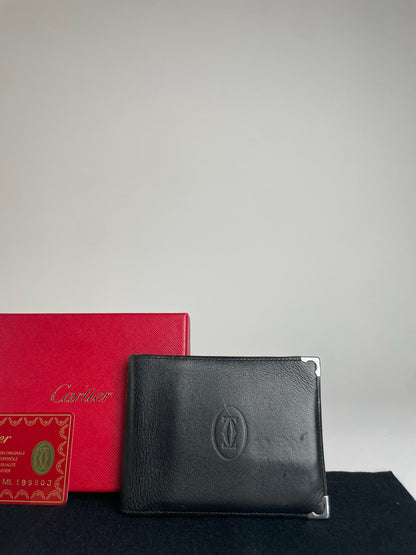 Vintage Cartier Leather Wallet Black