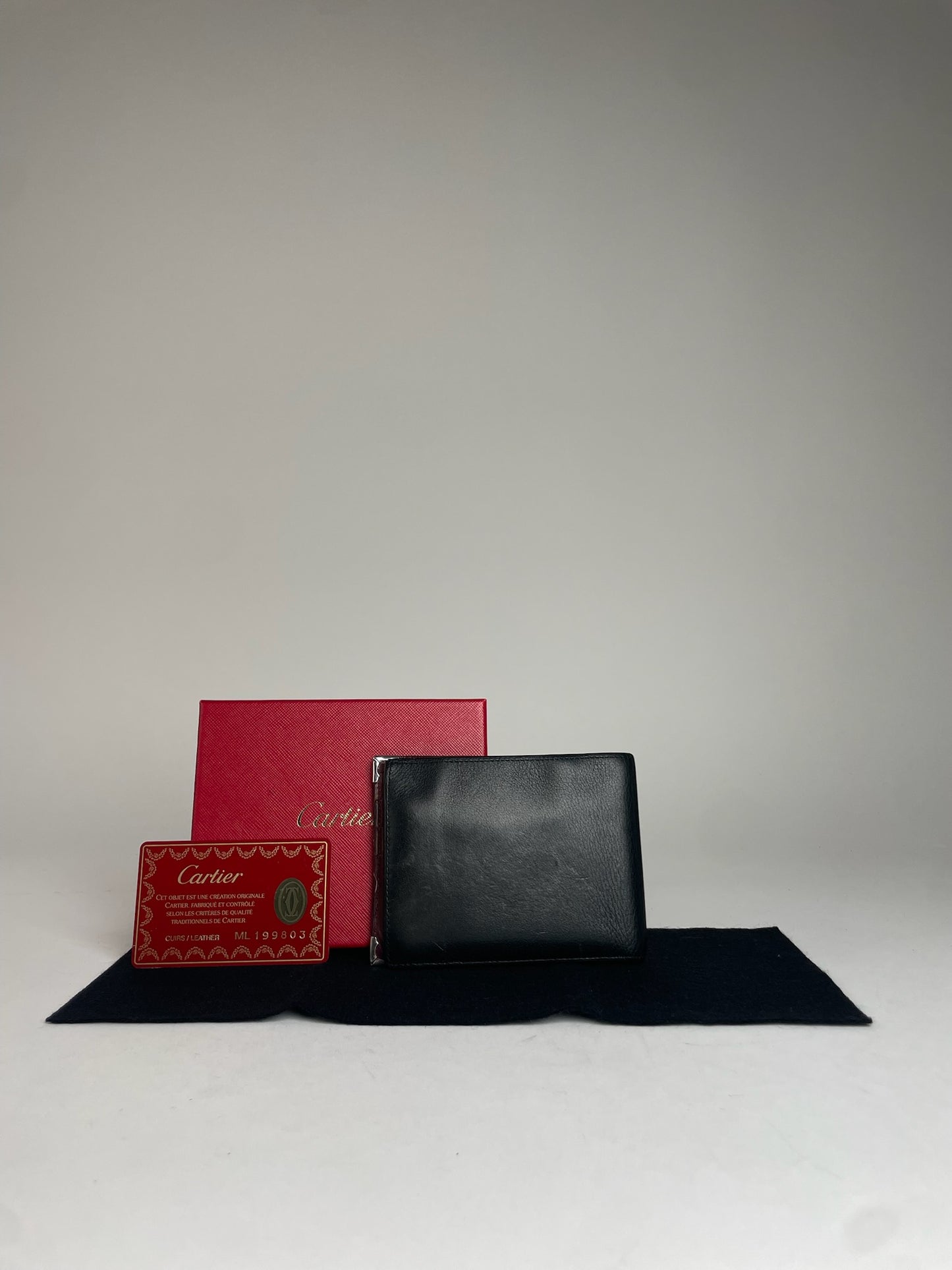 Vintage Cartier Leather Wallet Black