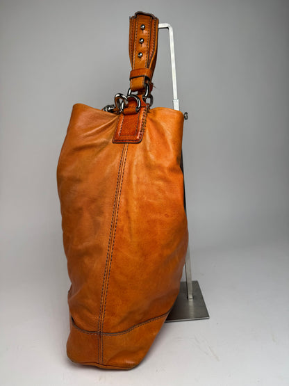 Vintage Givenchy 2Way Leather Handbag Orange