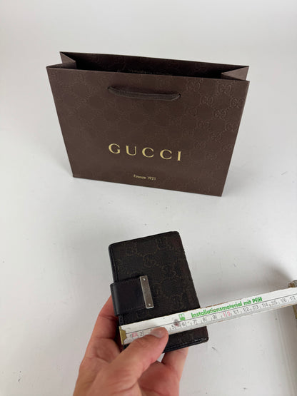 Vintage Gucci Monogram Card Holder black