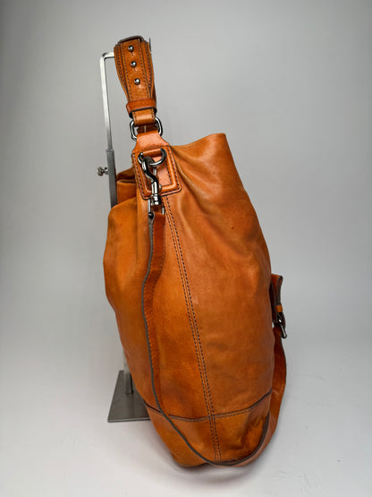 Vintage Givenchy 2Way Leather Handbag Orange