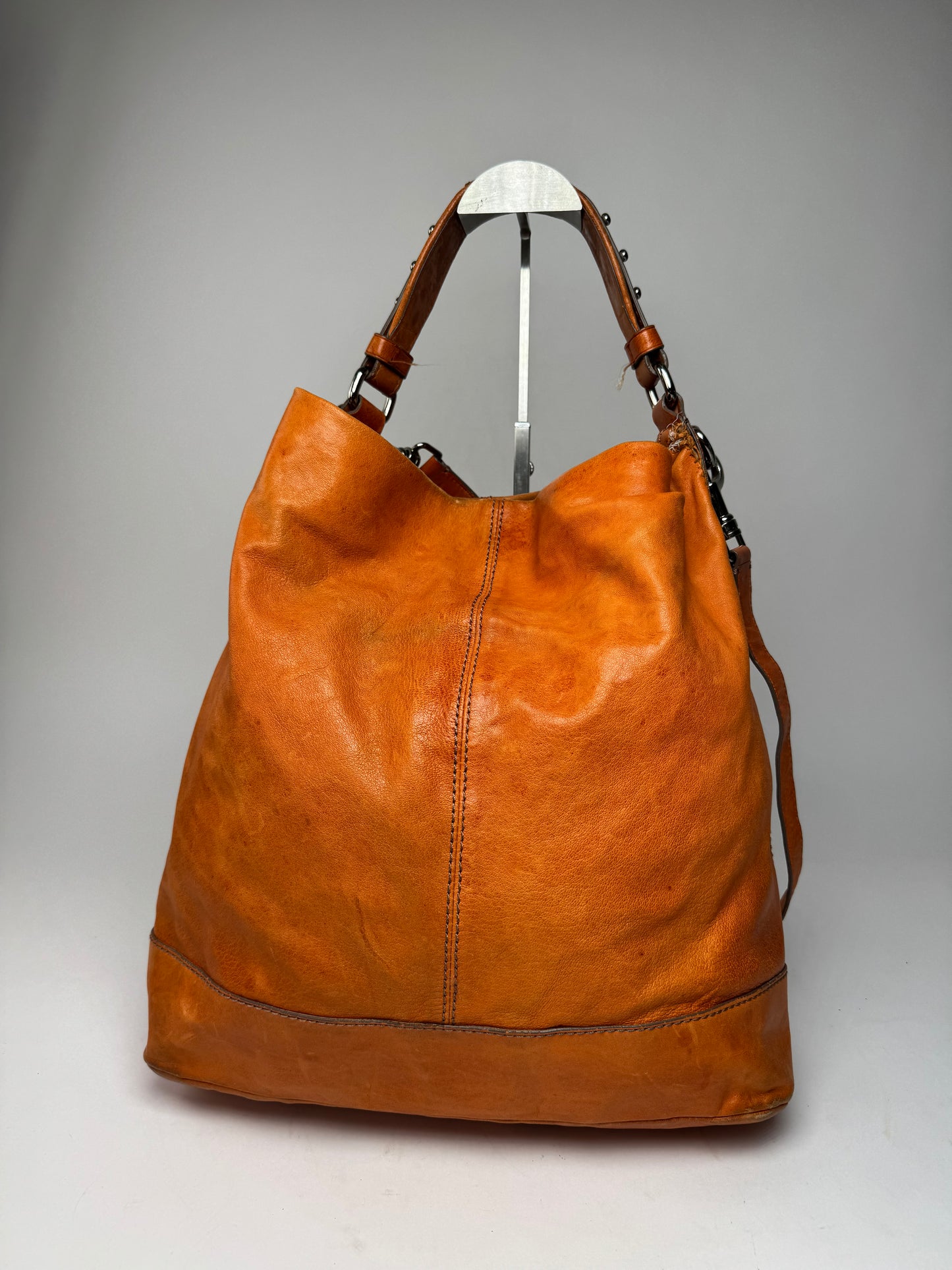 Vintage Givenchy 2Way Leather Handbag Orange
