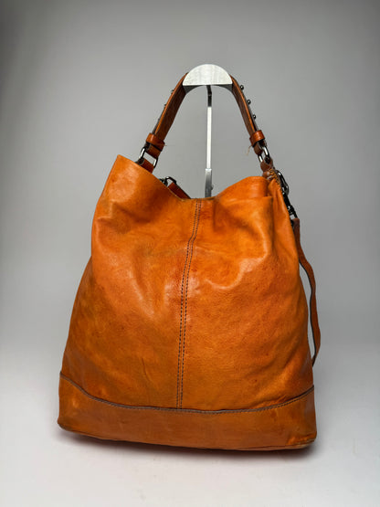 Vintage Givenchy 2Way Leather Handbag Orange