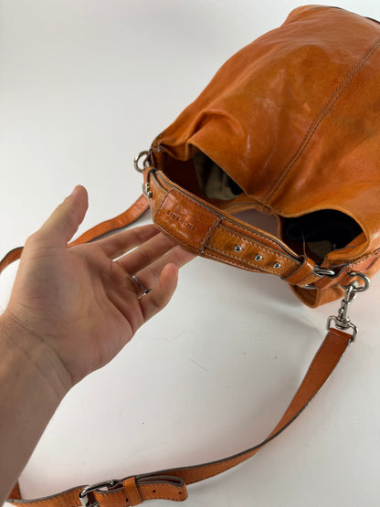 Vintage Givenchy 2Way Leather Handbag Orange