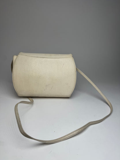 Vintage Givenchy GV3 Leather Crossbody / Shoulder Bag White