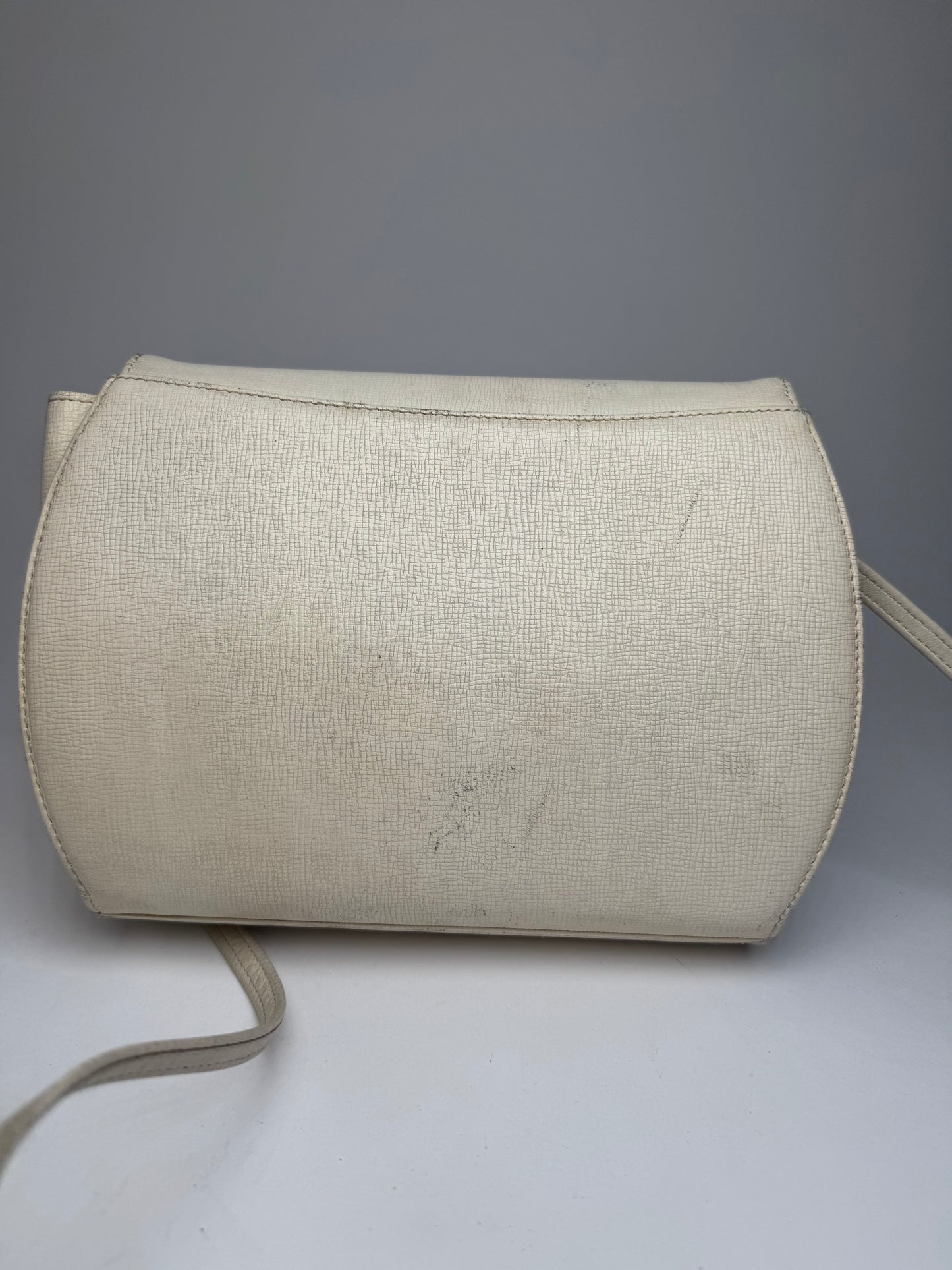 Vintage Givenchy GV3 Leather Crossbody / Shoulder Bag White