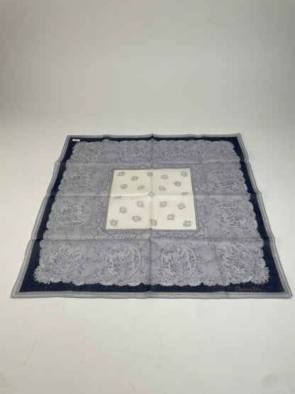 Vintage Dior Scarf Grey Black White